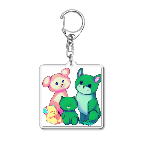 可愛い　動物達　アニメ Acrylic Key Chain