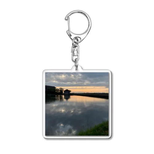 #2 At twilight -rice field Acrylic Key Chain