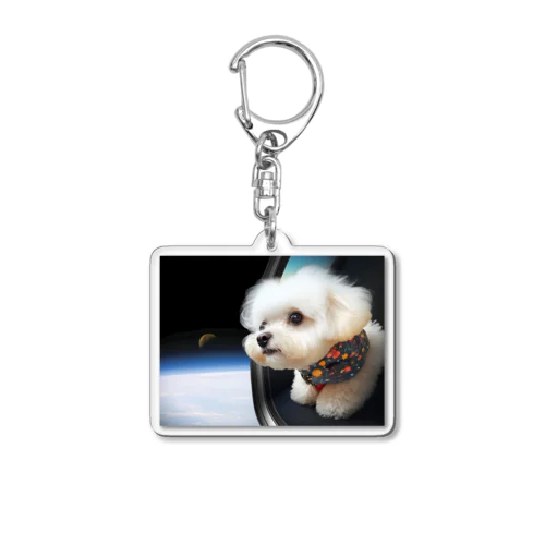 スペース・マルチーズ Acrylic Key Chain