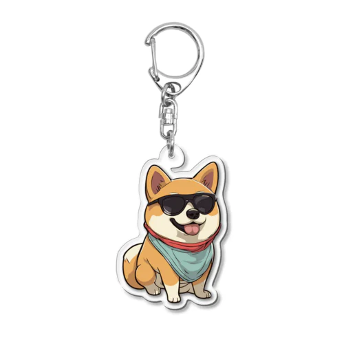 イカした柴犬 Acrylic Key Chain