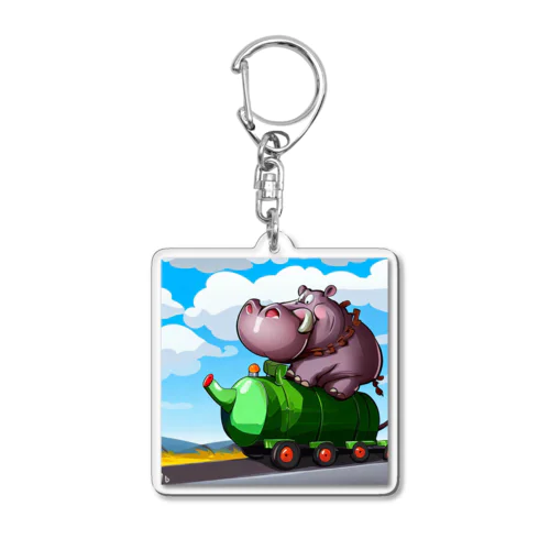 カバのhippo君 Acrylic Key Chain