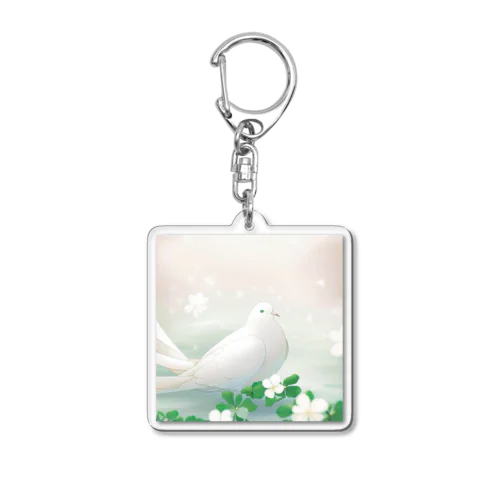 夢幻　鳩　清ら Acrylic Key Chain