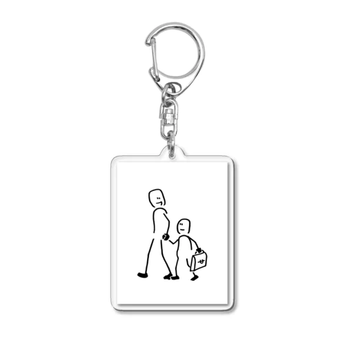 親子手つなぎデートくん Acrylic Key Chain