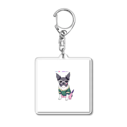 おしゃれなボストンテリアグッズ Acrylic Key Chain