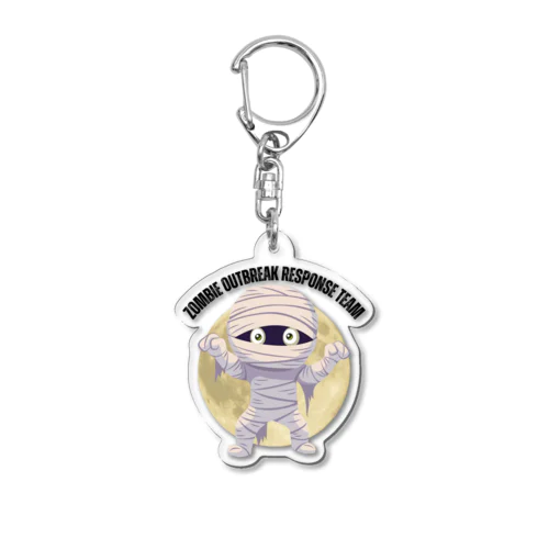 ハロウィン　かわいいミイラデザインス Acrylic Key Chain