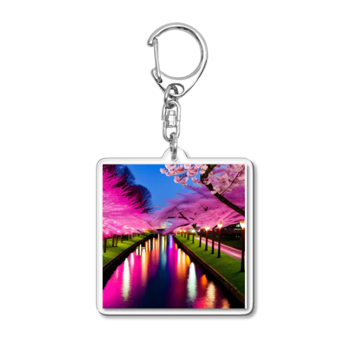 夜桜 Acrylic Key Chain