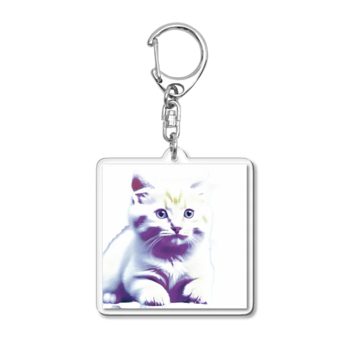 セピア猫ちゃん Acrylic Key Chain