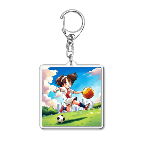 サッカーガール Acrylic Key Chain