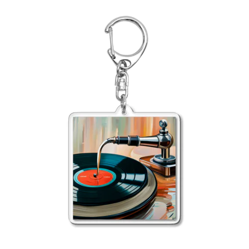 vintageなレコード Acrylic Key Chain