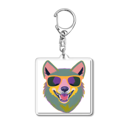 Fashionista Wolf Acrylic Key Chain