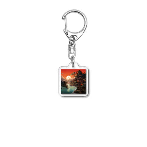 日本夕陽 Acrylic Key Chain