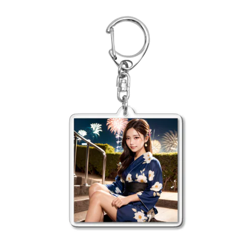 ゆき　AI美女(浴衣ver) Acrylic Key Chain