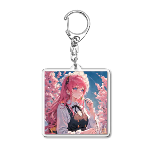 spring love Acrylic Key Chain