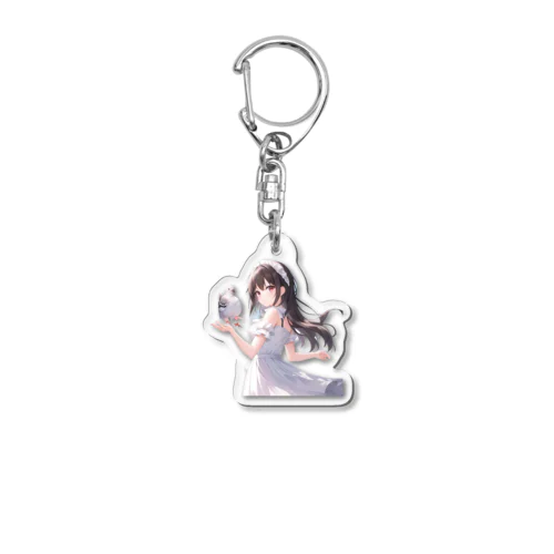 鳥界のアイドル❤️鳩のハトコ様 Acrylic Key Chain