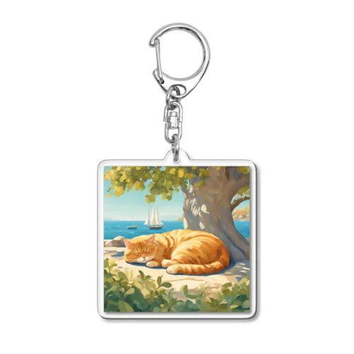 猫の夢 Acrylic Key Chain