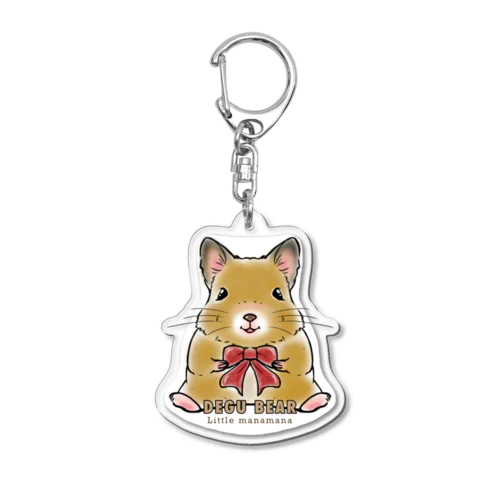 DEGU BEAR 〜デグベア〜濃い目サンド-オレンジサンド耳クロ Acrylic Key Chain