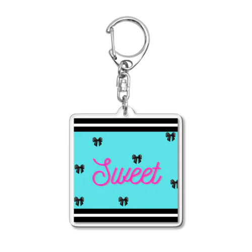 ターコイズとリボン🎀 Acrylic Key Chain