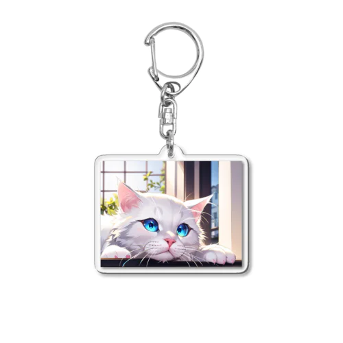 窓から眺めてる猫(タイプB ) Acrylic Key Chain