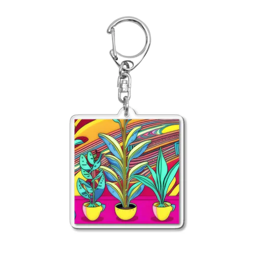 ヴィヴィッド植物 Acrylic Key Chain