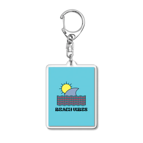 white beach vibesデザイン Acrylic Key Chain