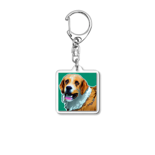 愛犬の笑顔 Acrylic Key Chain