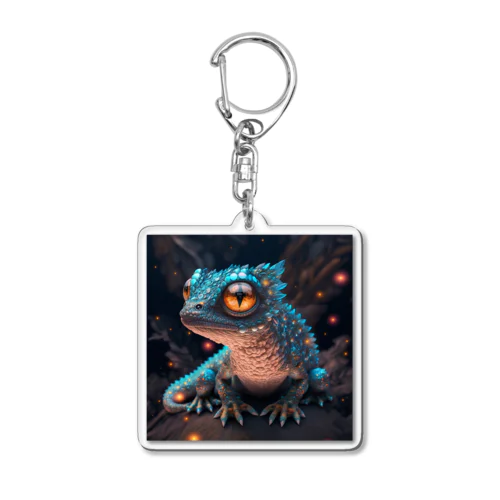 Glowing Lizard Acrylic Key Chain