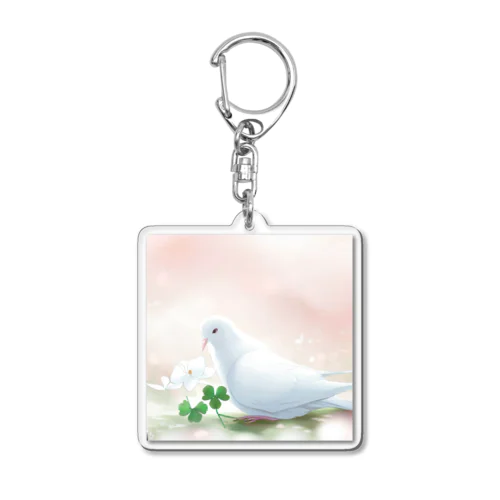 夢幻　鳩　和み Acrylic Key Chain