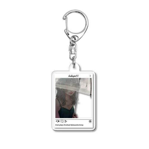 Rainy days Acrylic Key Chain