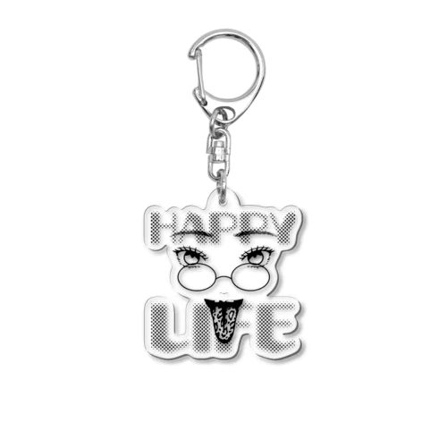 Happy life Acrylic Key Chain