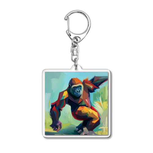 Pose Gorilla Acrylic Key Chain