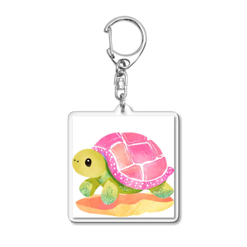 かわいいカメのイラストグッズ Acrylic Key Chain