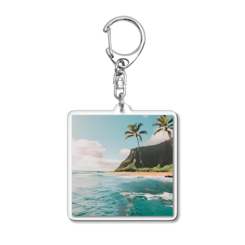 南国の海イラストグッズ Acrylic Key Chain