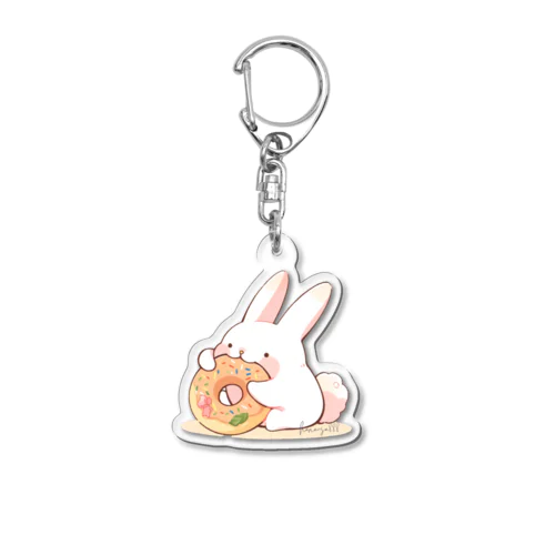 うさぎとドーナツ Acrylic Key Chain