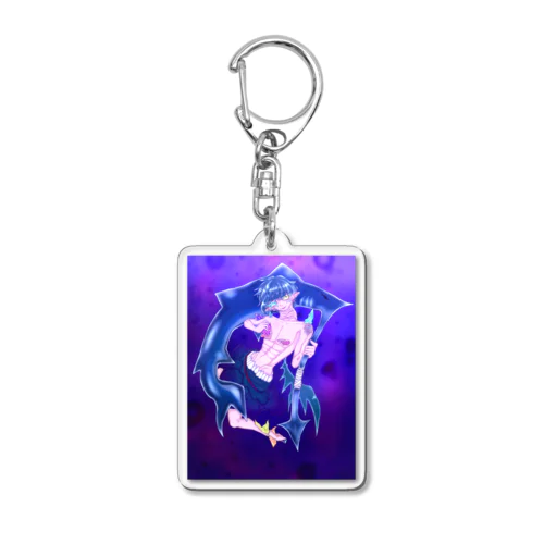 深海の悪魔くん(背景あり) Acrylic Key Chain