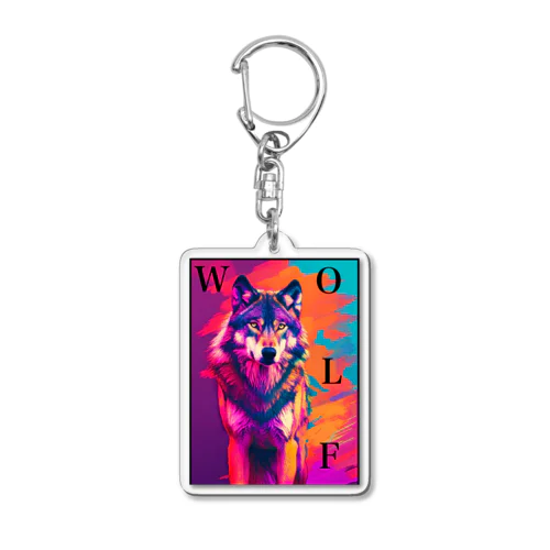 WOLF  Acrylic Key Chain