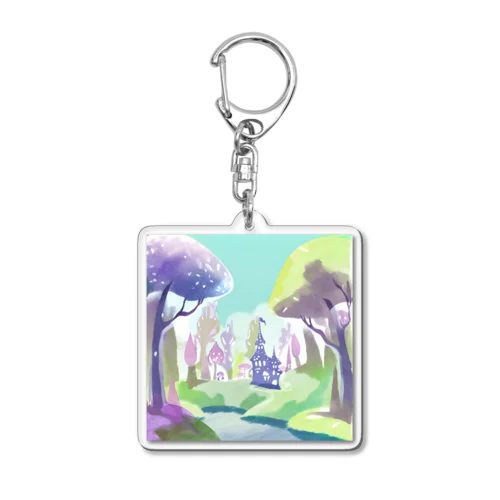 森のイラストグッズ Acrylic Key Chain