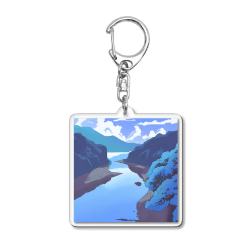 綺麗な川のスマホケース、キーホルダー Acrylic Key Chain