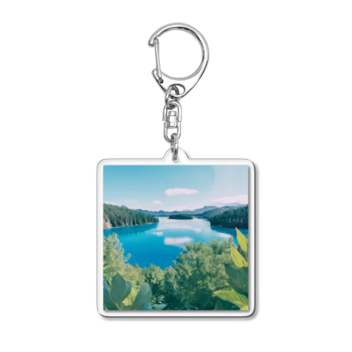 綺麗な湖のキーホルダー、洋服、スマホケース Acrylic Key Chain
