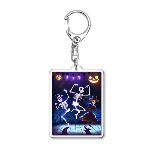 ハロウィンスケルトンダンス01 Acrylic Key Chain