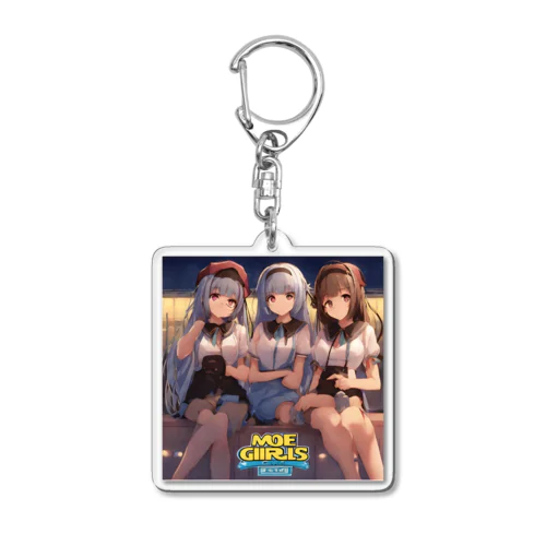 萌え系　癒し女子 Acrylic Key Chain