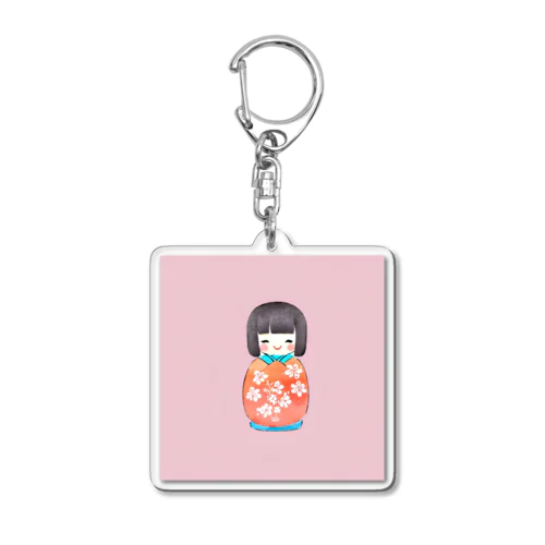 かわいいこけしのグッズ Acrylic Key Chain