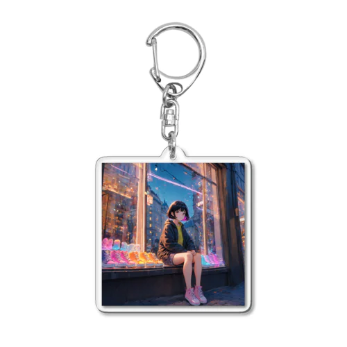 ネオンカラースニーカーショプ Acrylic Key Chain