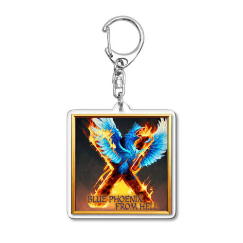 BLUE PHOENIX FROM HELL Acrylic Key Chain