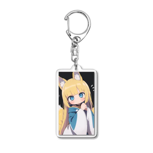 金髪のキツネの女の子 Acrylic Key Chain