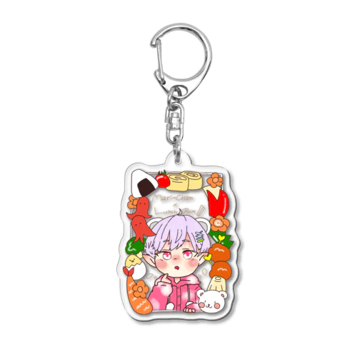 まりんちゃん×お弁当 Acrylic Key Chain