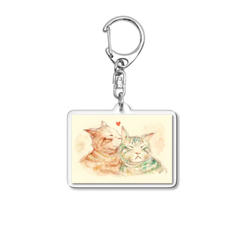 マルとルナ Acrylic Key Chain