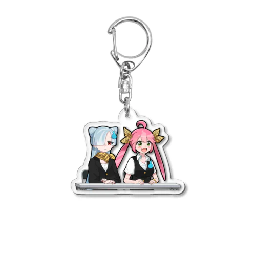 転生相談を受けるエーコさんとエークラちゃん Acrylic Key Chain