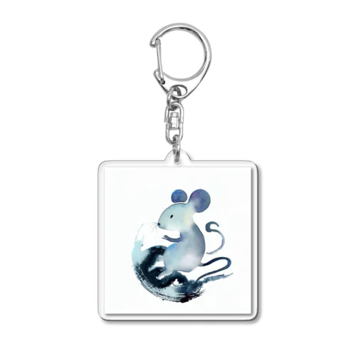 水墨画シリーズ　鼠 Acrylic Key Chain