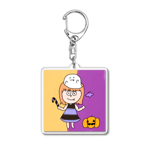 ハロウィンの女の子 Acrylic Key Chain