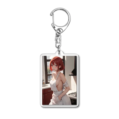 裸エプロン２(イロハ) Acrylic Key Chain